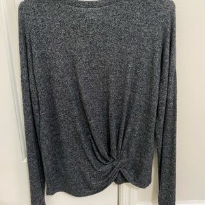 Charcoal grey, long sleeve shirt